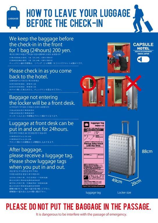Capsule Hotel Asahi Plaza Shinsaibashi Οσάκα Εξωτερικό φωτογραφία
